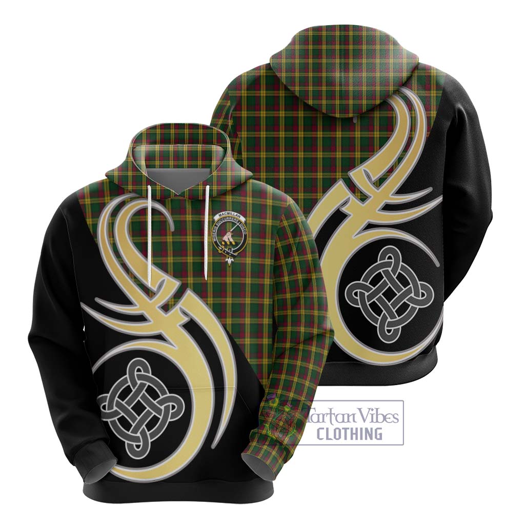 MacMillan (McMillan) Tartan Hoodie with Family Crest and Celtic Symbol Style - Tartan Vibes Clothing