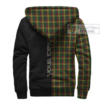 MacMillan (McMillan) Tartan Sherpa Hoodie with Family Crest and Half Of Me Style