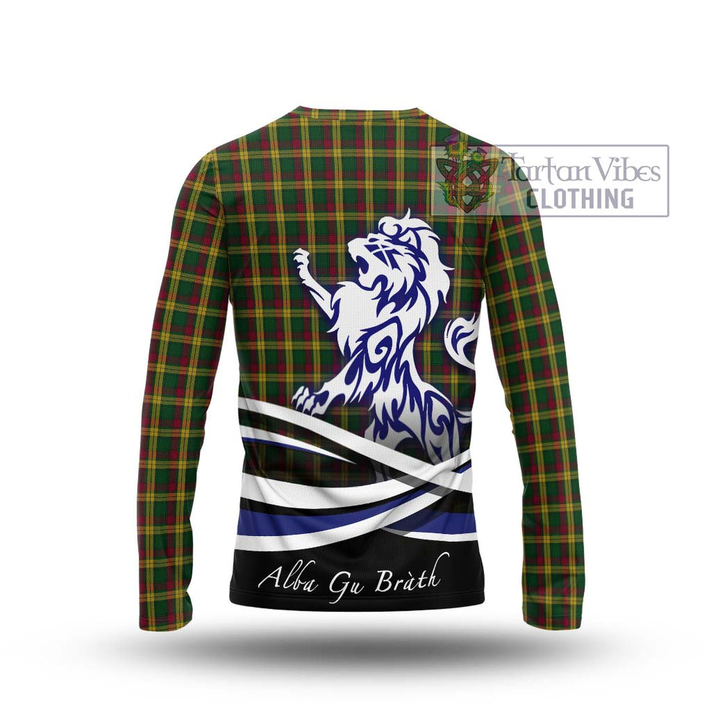 MacMillan (McMillan) Tartan Long Sleeve T-Shirt with Alba Gu Brath Regal Lion Emblem - Tartanvibesclothing Shop