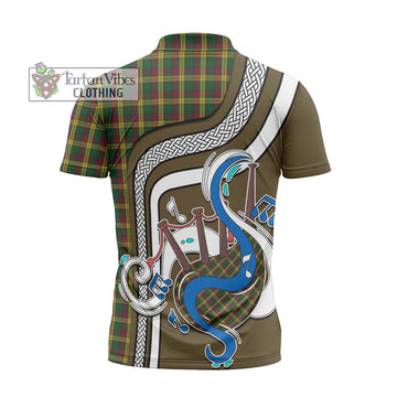 MacMillan (McMillan) Tartan Zipper Polo Shirt with Epic Bagpipe Style