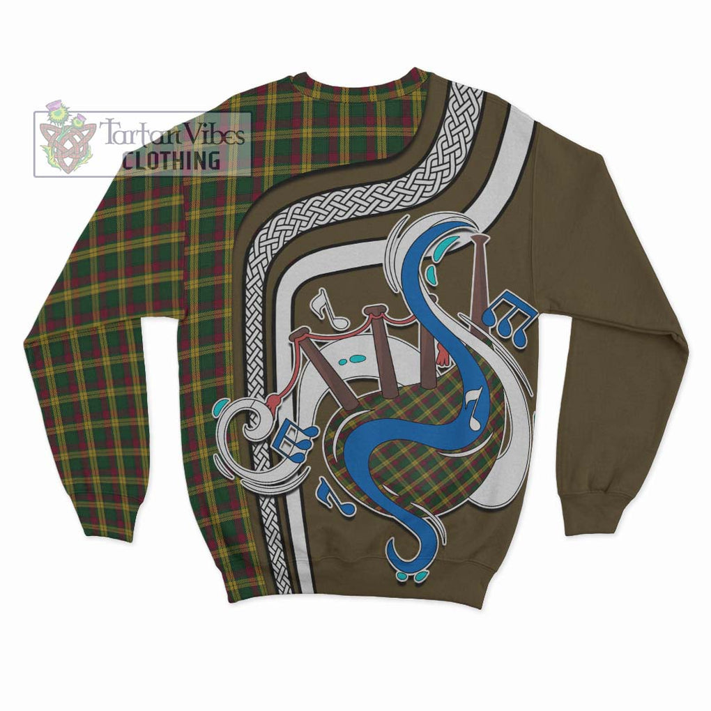 Tartan Vibes Clothing MacMillan Ancient Tartan Sweatshirt with Epic Bagpipe Style