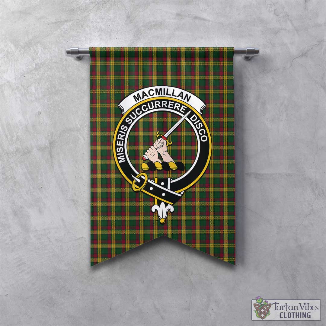 MacMillan Ancient Tartan Gonfalon, Tartan Banner with Family Crest ...