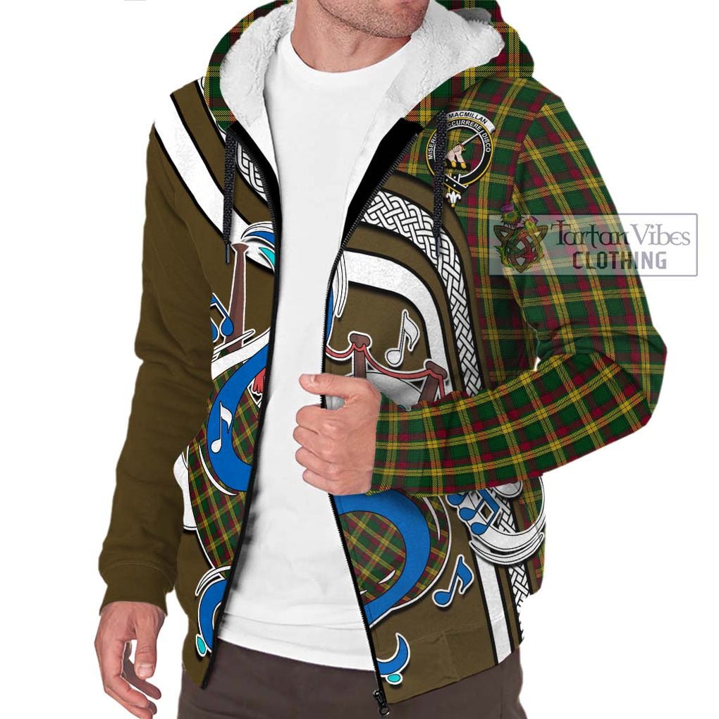 MacMillan (McMillan) Tartan Sherpa Hoodie with Epic Bagpipe Style Unisex - Tartanvibesclothing Shop