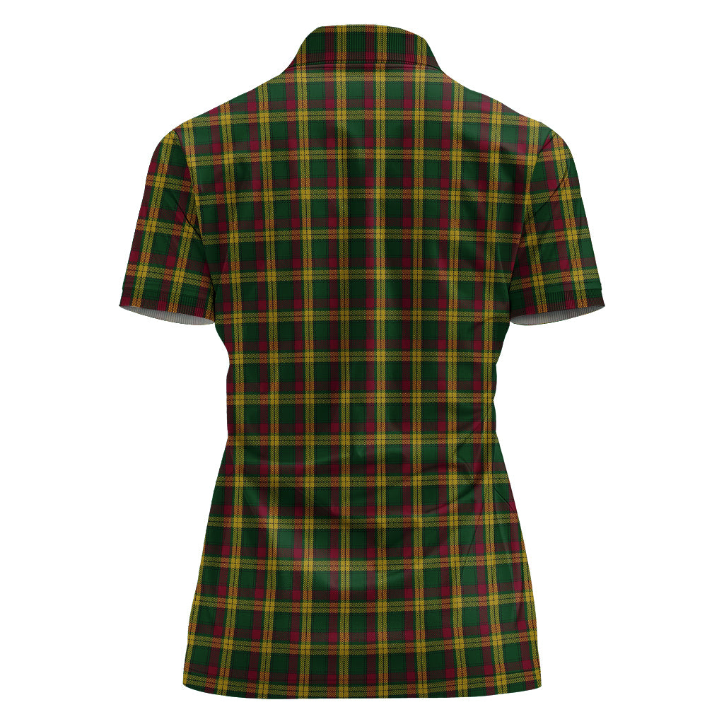 MacMillan (McMillan) Tartan Polo Shirt with Family Crest For Women - Tartan Vibes Clothing