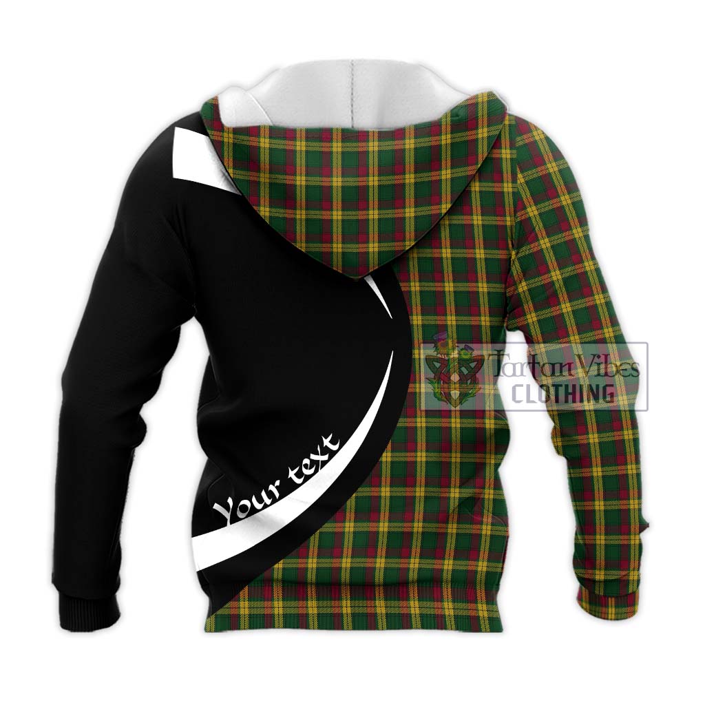 MacMillan (McMillan) Tartan Knitted Hoodie with Family Crest Circle Style - Tartan Vibes Clothing