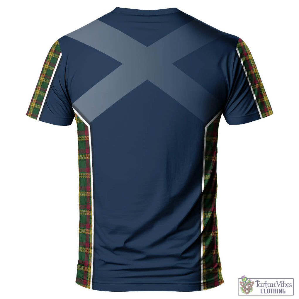 Tartan Vibes Clothing MacMillan Ancient Tartan T-Shirt with Family Crest and Lion Rampant Vibes Sport Style