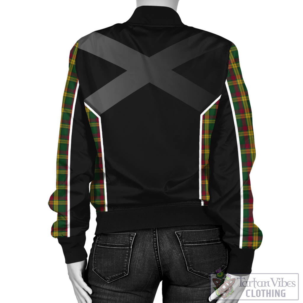 Tartan Vibes Clothing MacMillan Ancient Tartan Bomber Jacket with Family Crest and Scottish Thistle Vibes Sport Style