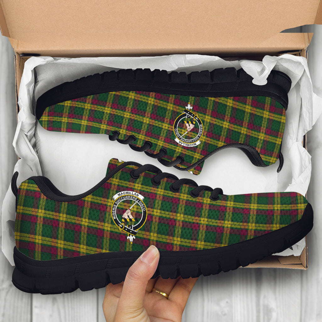 MacMillan (McMillan) Tartan Sneakers with Family Crest - Tartan Vibes Clothing