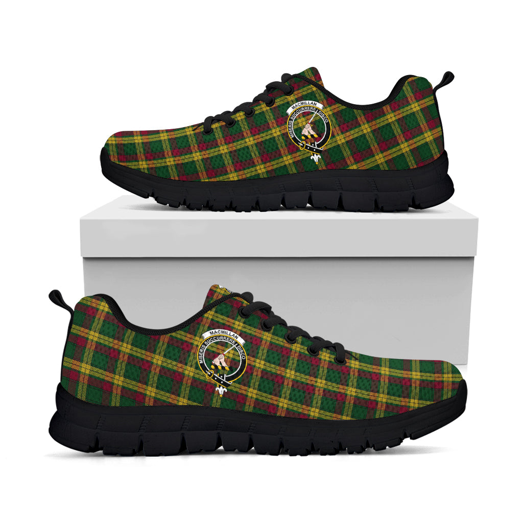 MacMillan (McMillan) Tartan Sneakers with Family Crest - Tartan Vibes Clothing