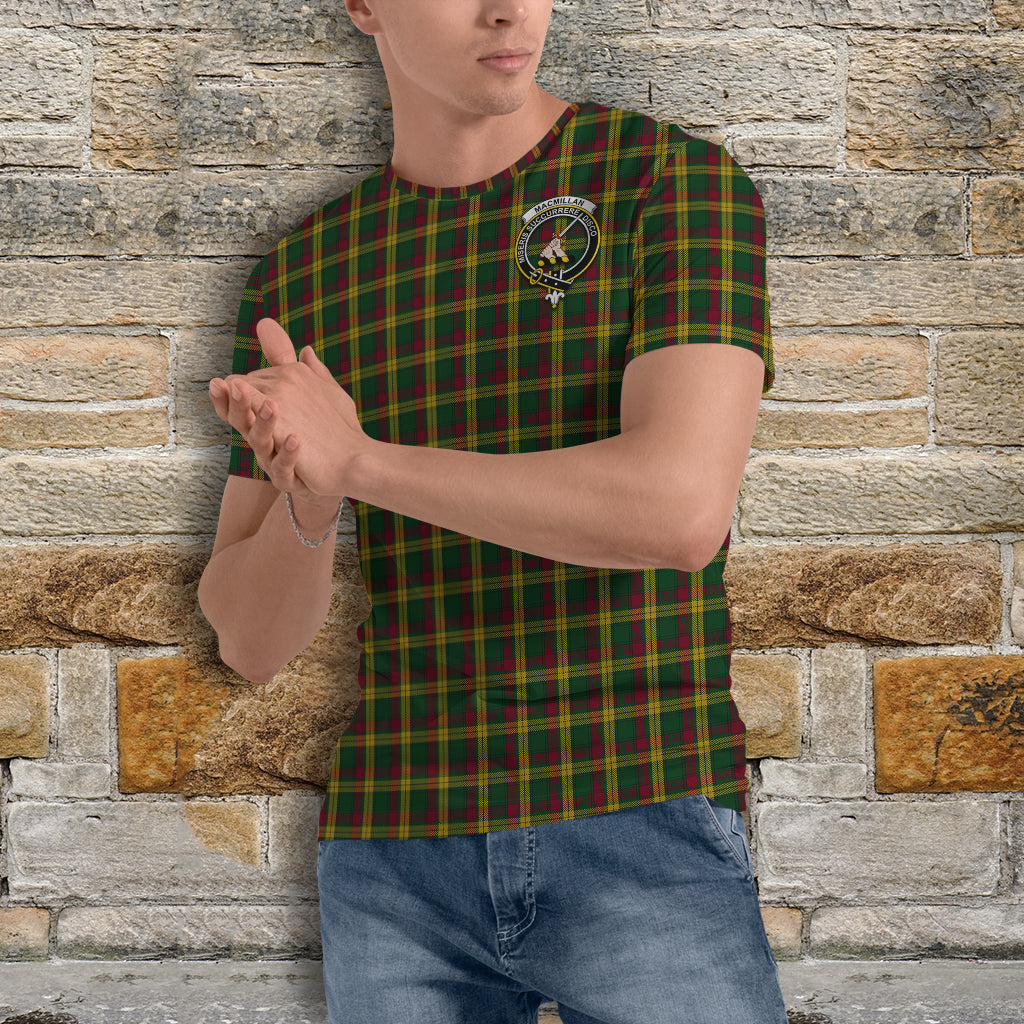 MacMillan (McMillan) Tartan T-Shirt with Family Crest - Tartan Vibes Clothing