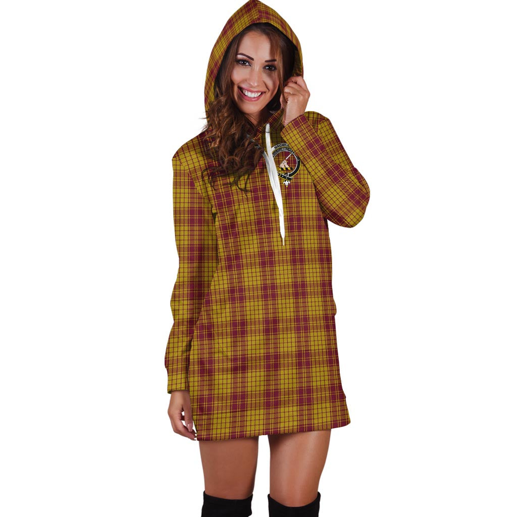 MacMillan Dress Tartan Hoodie Dress with Family Crest - Tartan Vibes Clothing