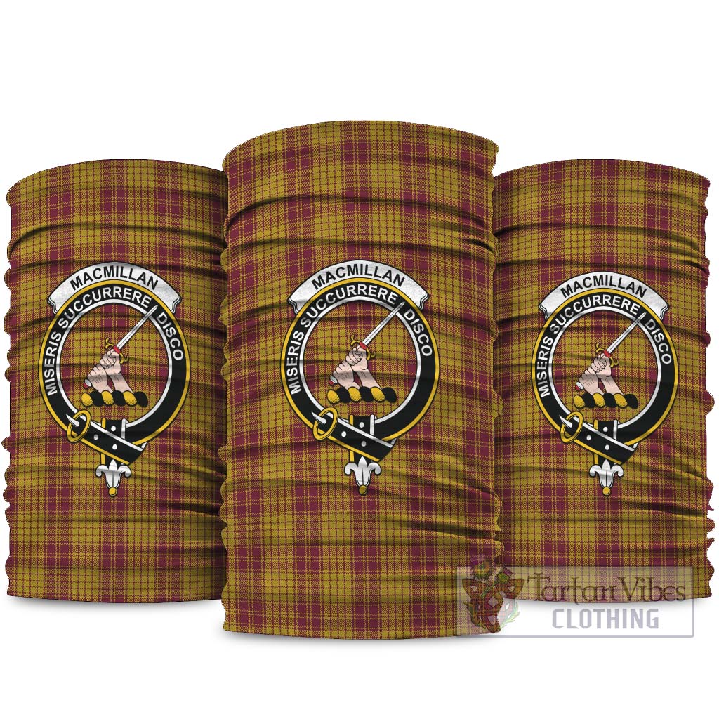 MacMillan Dress Tartan Neck Gaiters, Tartan Bandanas, Tartan Head Band with Family Crest