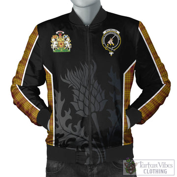 MacMillan Dress Tartan Bomber Jacket with Family Crest and Scottish Thistle Vibes Sport Style