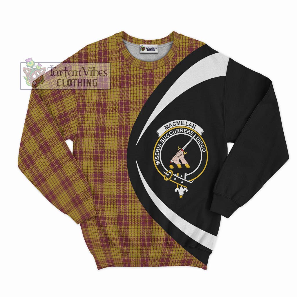 MacMillan Dress Tartan Sweatshirt with Family Crest Circle Style Unisex - Tartan Vibes Clothing