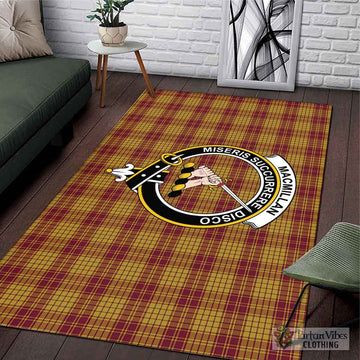 MacMillan Dress Tartan Area Rug with Family Crest