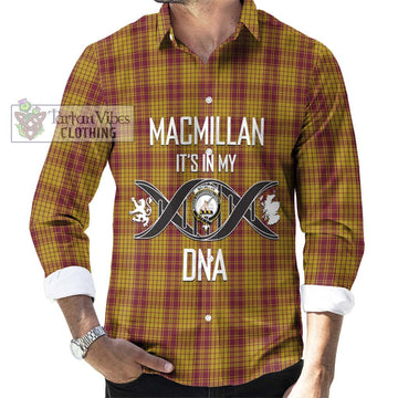 MacMillan Dress Tartan Long Sleeve Button Shirt with Family Crest DNA In Me Style