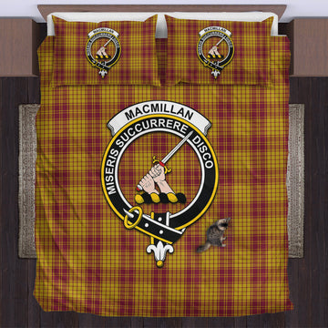 MacMillan Dress Tartan Bedding Set with Family Crest