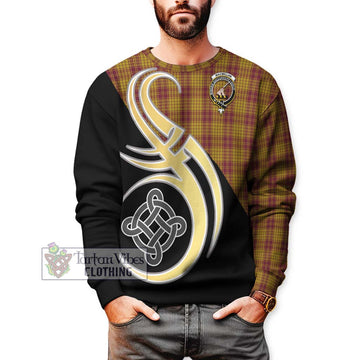 MacMillan Dress Tartan Sweatshirt with Family Crest and Celtic Symbol Style