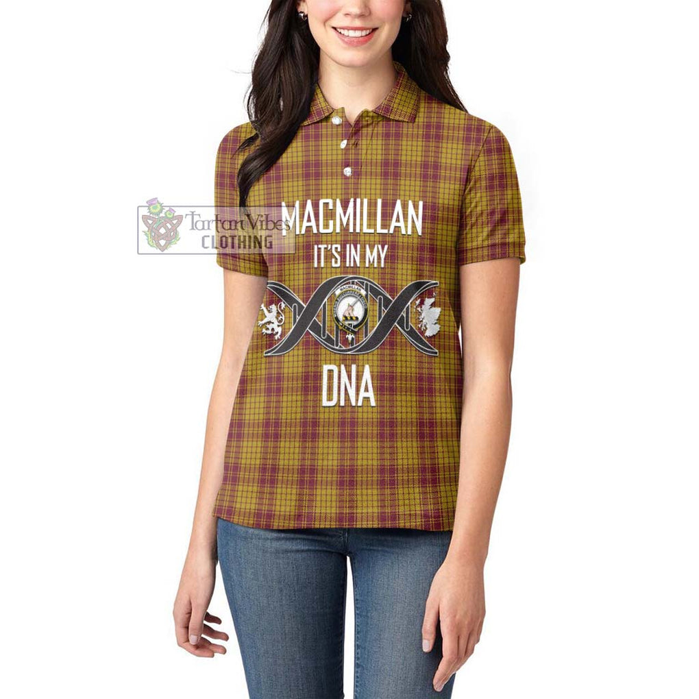 MacMillan Dress Tartan Women's Polo Shirt with Family Crest DNA In Me Style Women - Tartanvibesclothing Shop