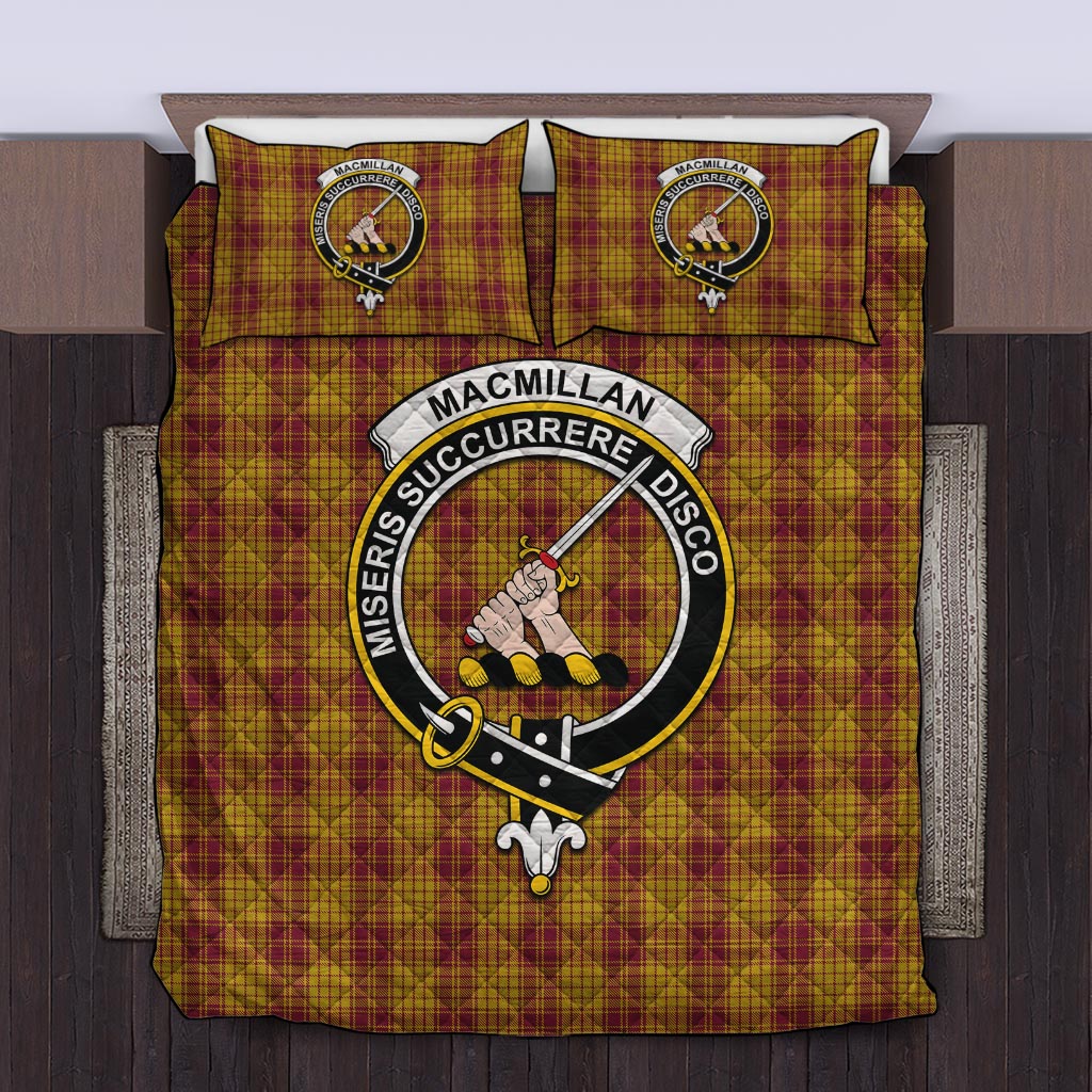 MacMillan Dress Tartan Quilt Bed Set with Family Crest Twin - Tartan Vibes Clothing