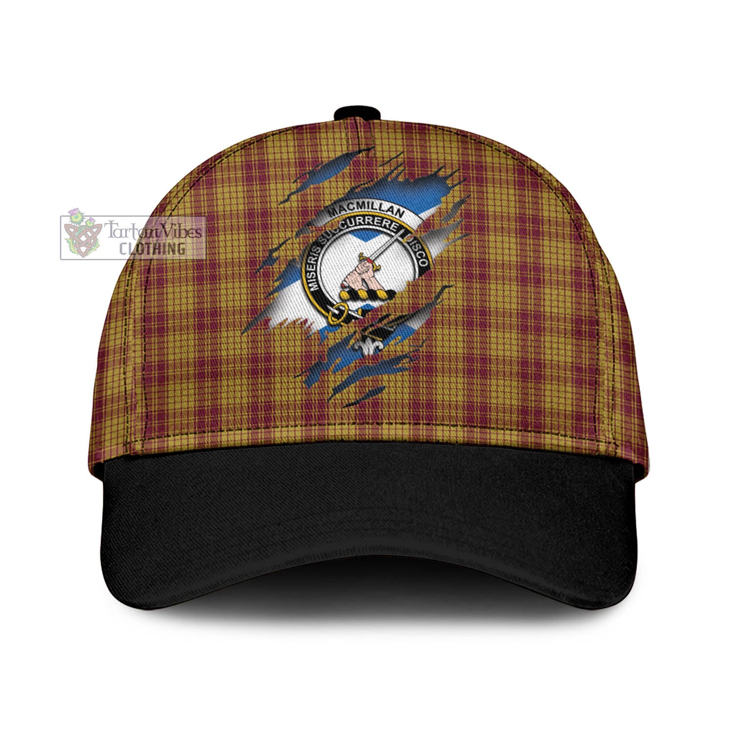 Tartan Vibes Clothing MacMillan Dress Tartan Classic Cap with Family Crest In Me Style