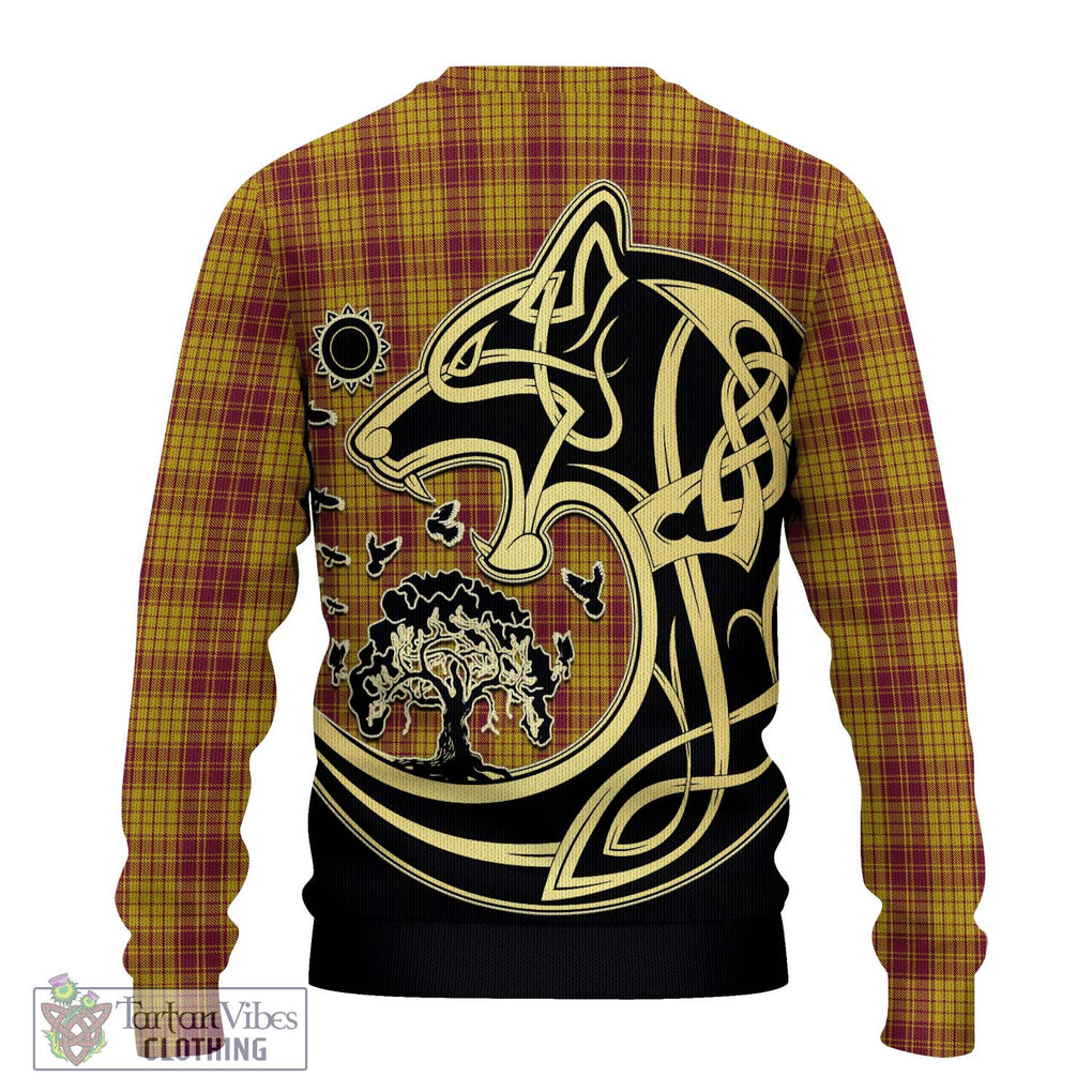 MacMillan Dress Tartan Knitted Sweater with Family Crest Celtic Wolf Style - Tartan Vibes Clothing