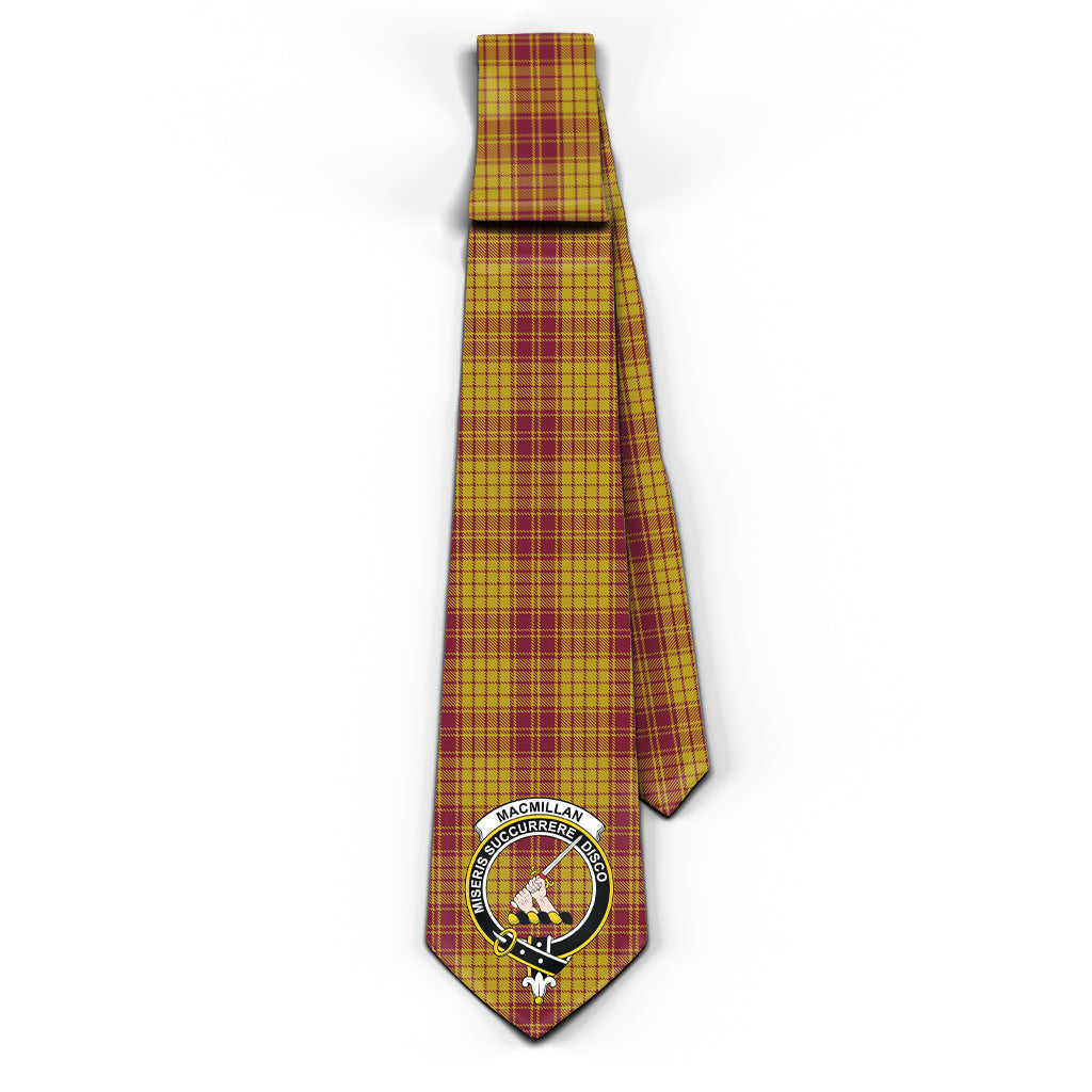 MacMillan Dress Tartan Classic Necktie with Family Crest - Tartan Vibes Clothing