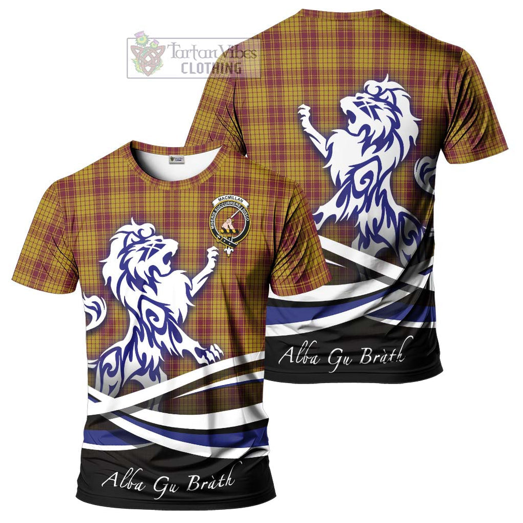 Tartan Vibes Clothing MacMillan Dress Tartan Cotton T-shirt with Alba Gu Brath Regal Lion Emblem