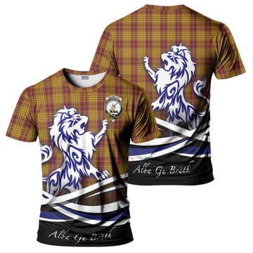 MacMillan Dress Tartan T-Shirt with Alba Gu Brath Regal Lion Emblem