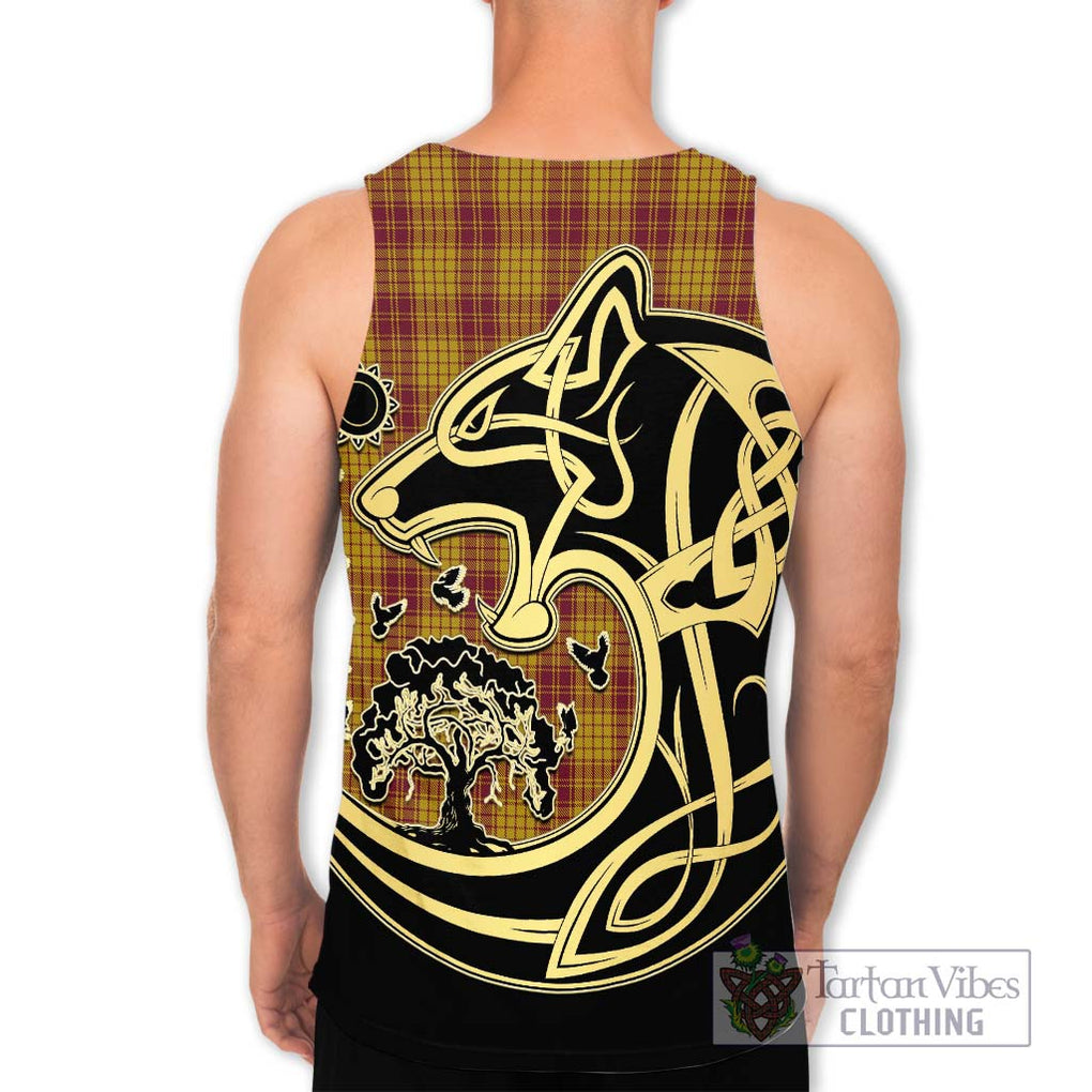 MacMillan Dress Tartan Men's Tank Top with Family Crest Celtic Wolf Style - Tartan Vibes Clothing