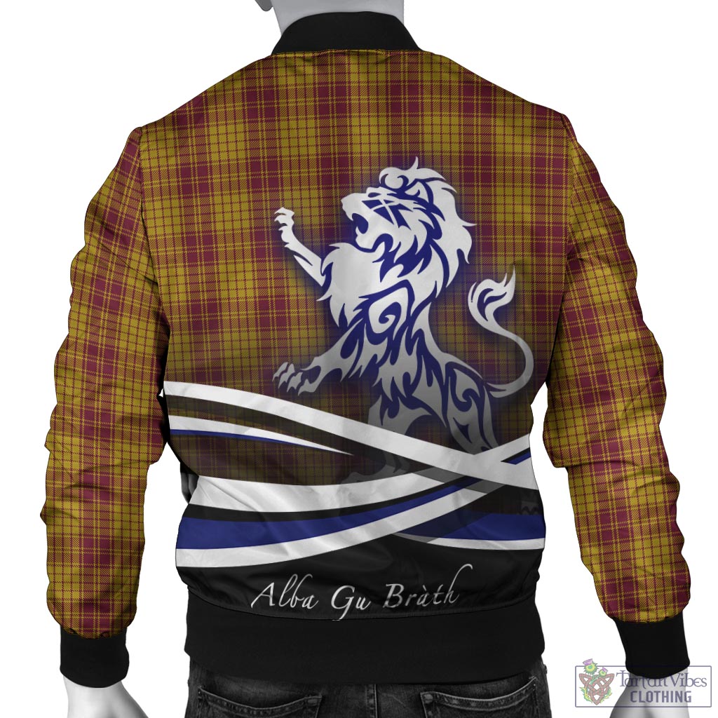 Tartan Vibes Clothing MacMillan Dress Tartan Bomber Jacket with Alba Gu Brath Regal Lion Emblem