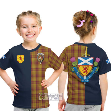 MacMillan Dress Tartan Kid T-Shirt Alba with Scottish Lion Royal Arm Half Style