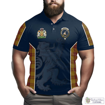 MacMillan Dress Tartan Men's Polo Shirt with Family Crest and Lion Rampant Vibes Sport Style