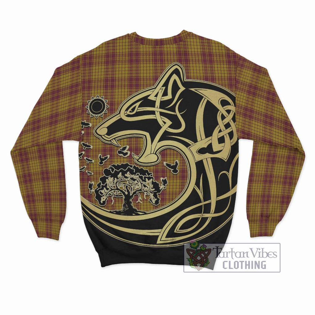 MacMillan Dress Tartan Sweatshirt with Family Crest Celtic Wolf Style - Tartan Vibes Clothing