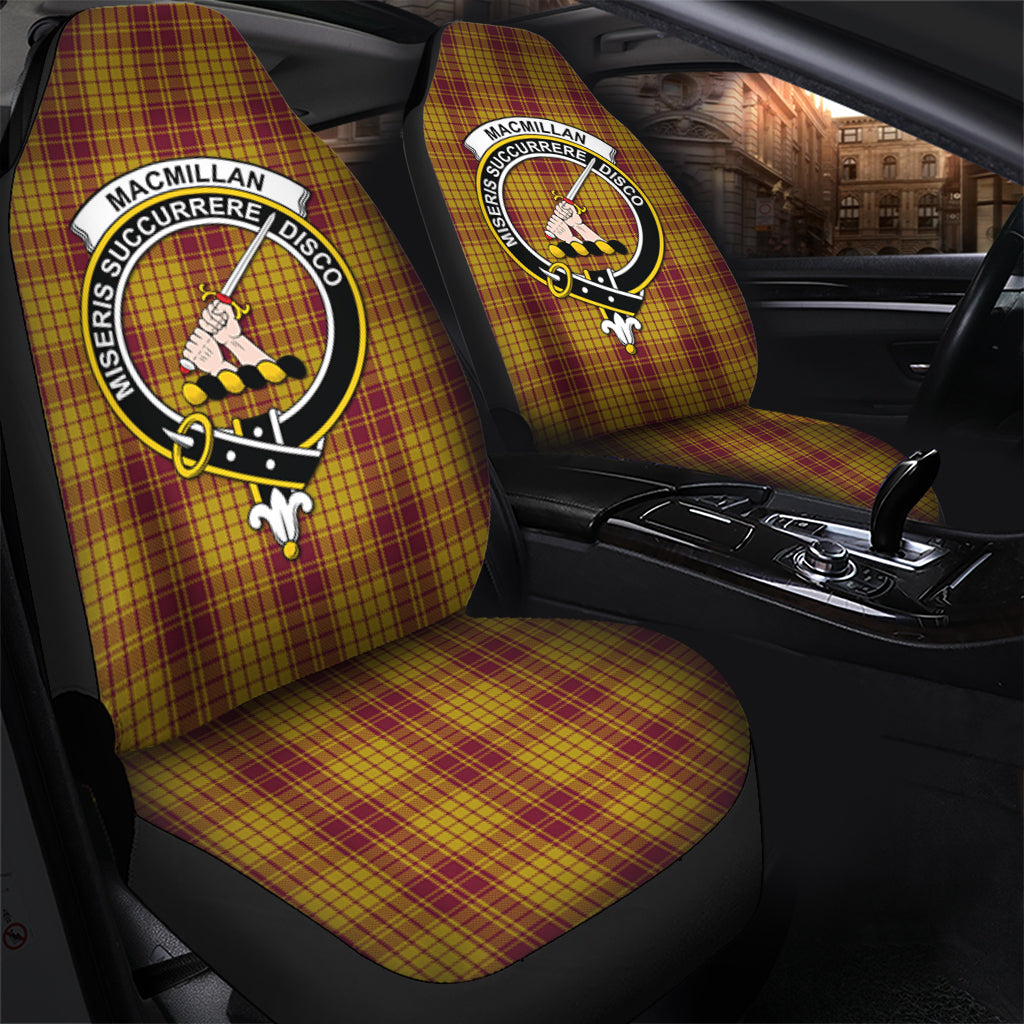 MacMillan Dress Tartan Car Seat Cover with Family Crest - Tartanvibesclothing