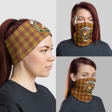 MacMillan Dress Tartan Neck Gaiters, Tartan Bandanas, Tartan Head Band with Family Crest