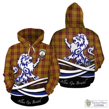 MacMillan Dress Tartan Hoodie with Alba Gu Brath Regal Lion Emblem