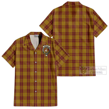 MacMillan Dress Tartan Cotton Hawaiian Shirt with Family Crest