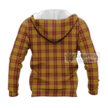 MacMillan Dress Tartan Knitted Hoodie with Family Crest DNA In Me Style