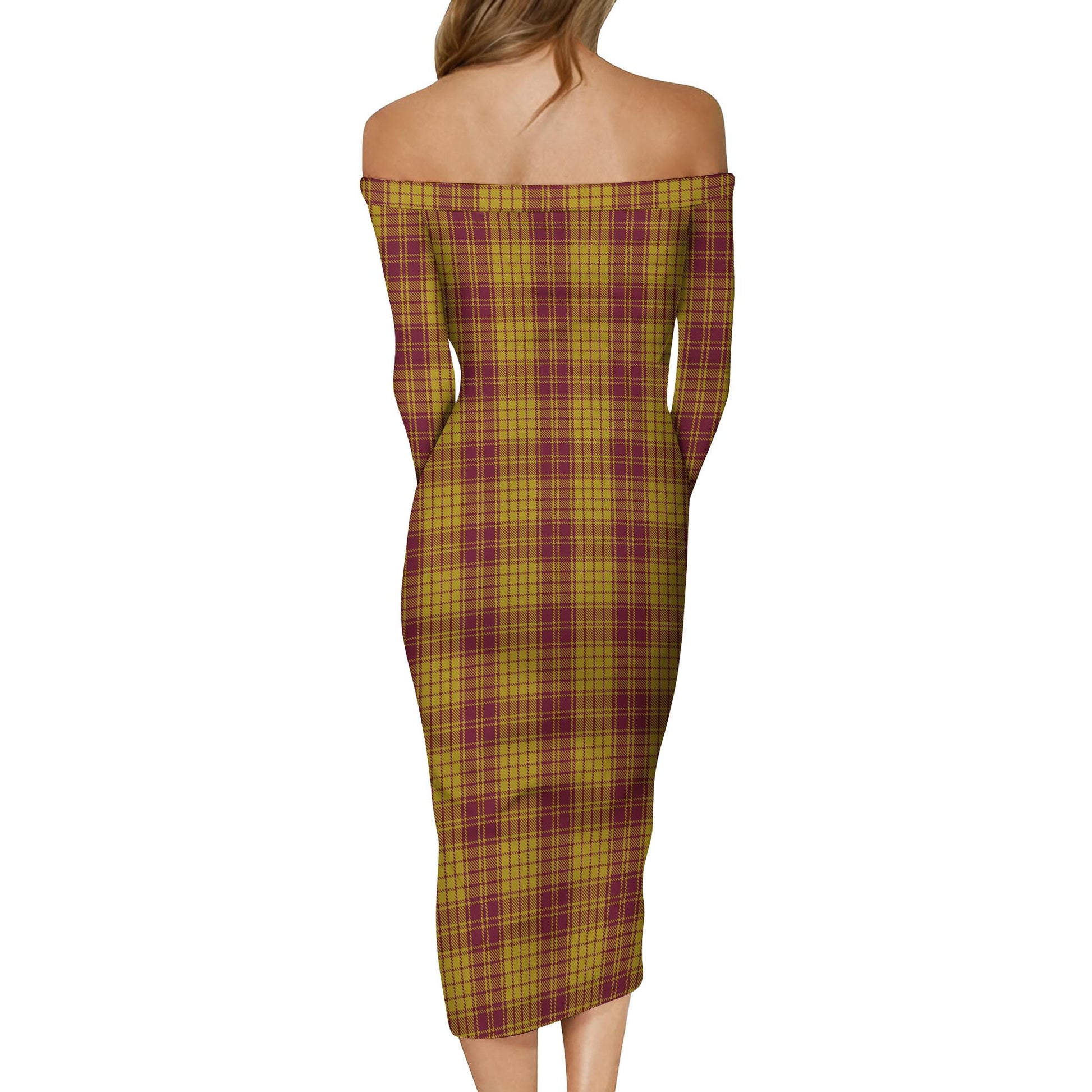 MacMillan Dress Tartan Off Shoulder Lady Dress - Tartanvibesclothing