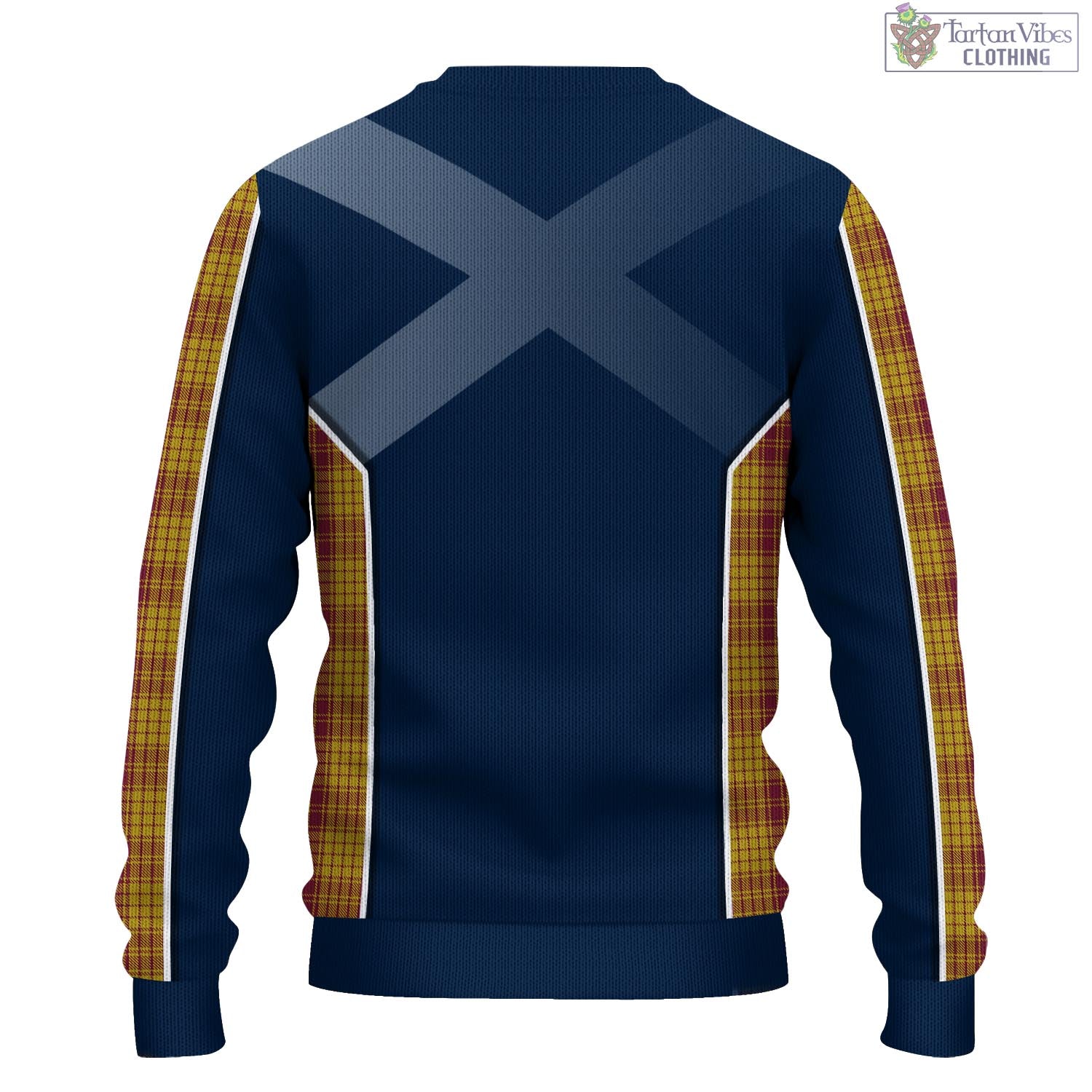 Tartan Vibes Clothing MacMillan Dress Tartan Knitted Sweatshirt with Family Crest and Scottish Thistle Vibes Sport Style