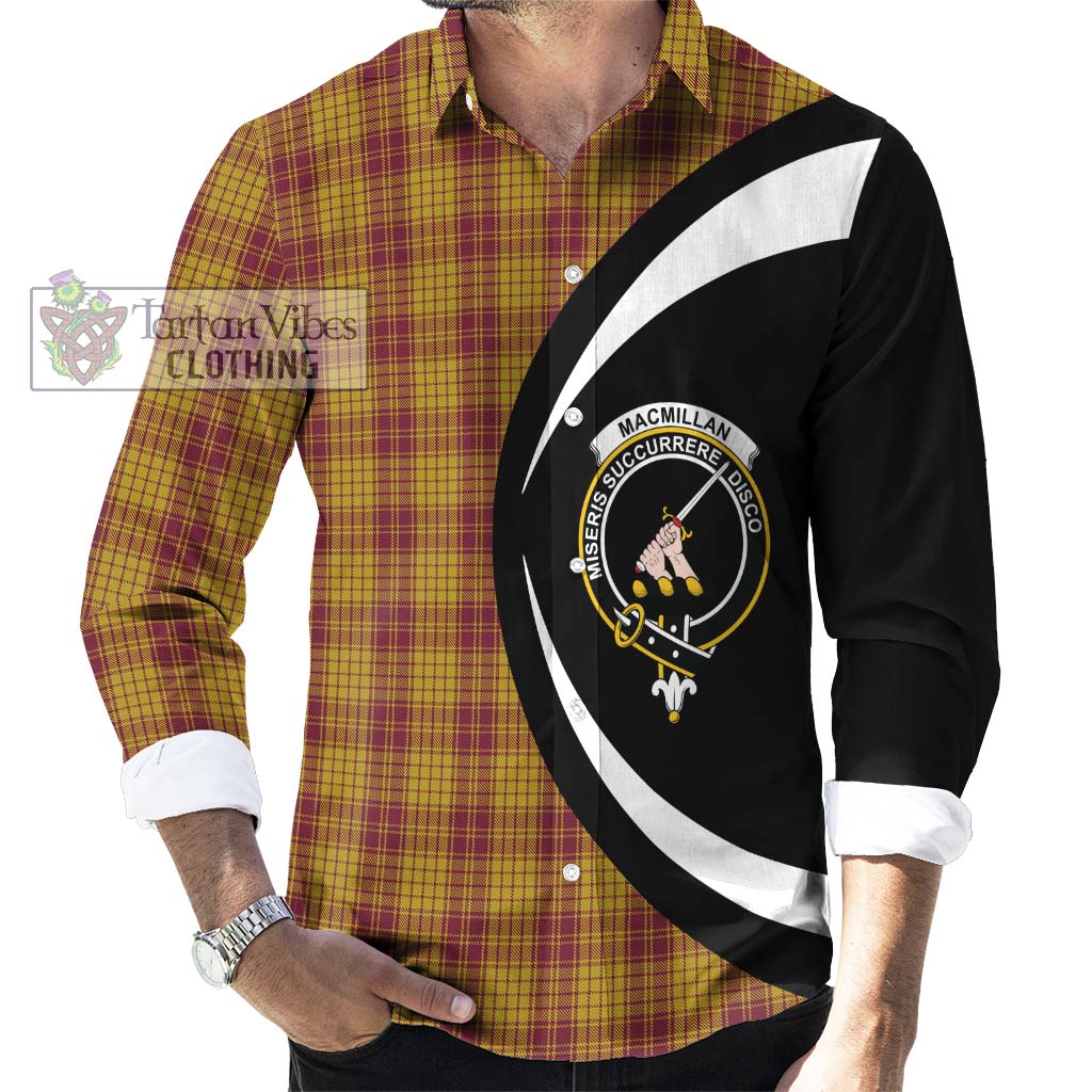 MacMillan Dress Tartan Long Sleeve Button Up with Family Crest Circle Style - Tartan Vibes Clothing