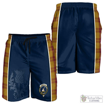 MacMillan Dress Tartan Men's Shorts with Family Crest and Scottish Thistle Vibes Sport Style