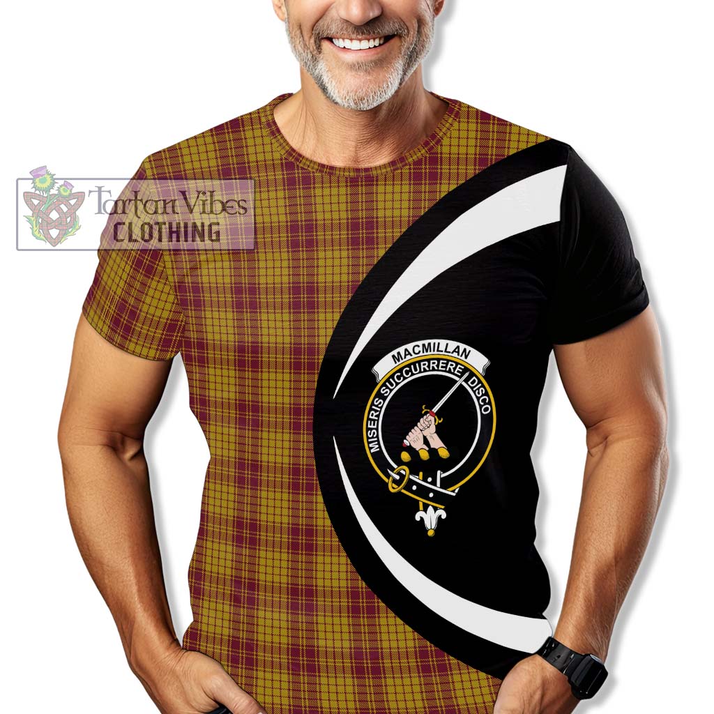 Tartan Vibes Clothing MacMillan Dress Tartan T-Shirt with Family Crest Circle Style