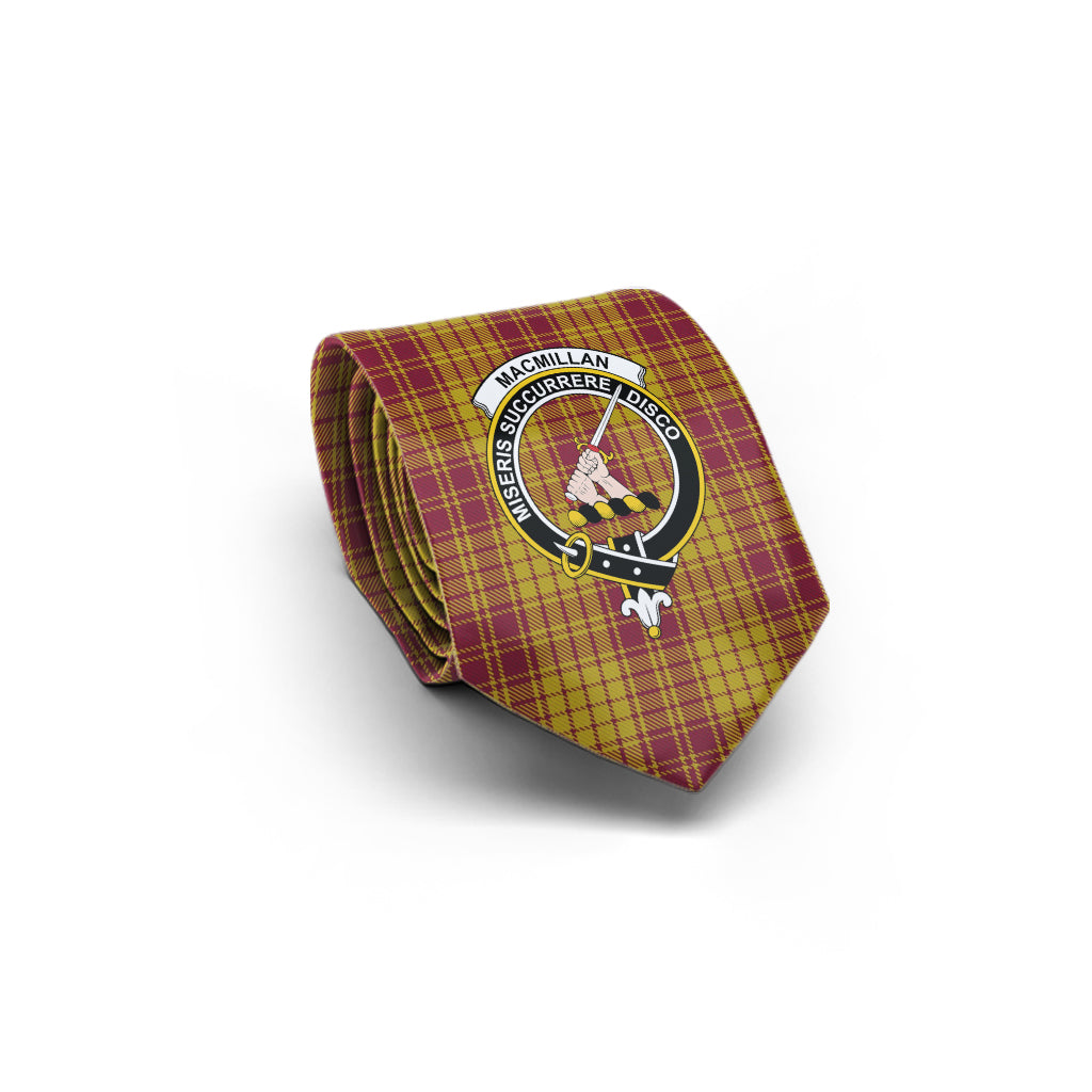 MacMillan Dress Tartan Classic Necktie with Family Crest - Tartan Vibes Clothing