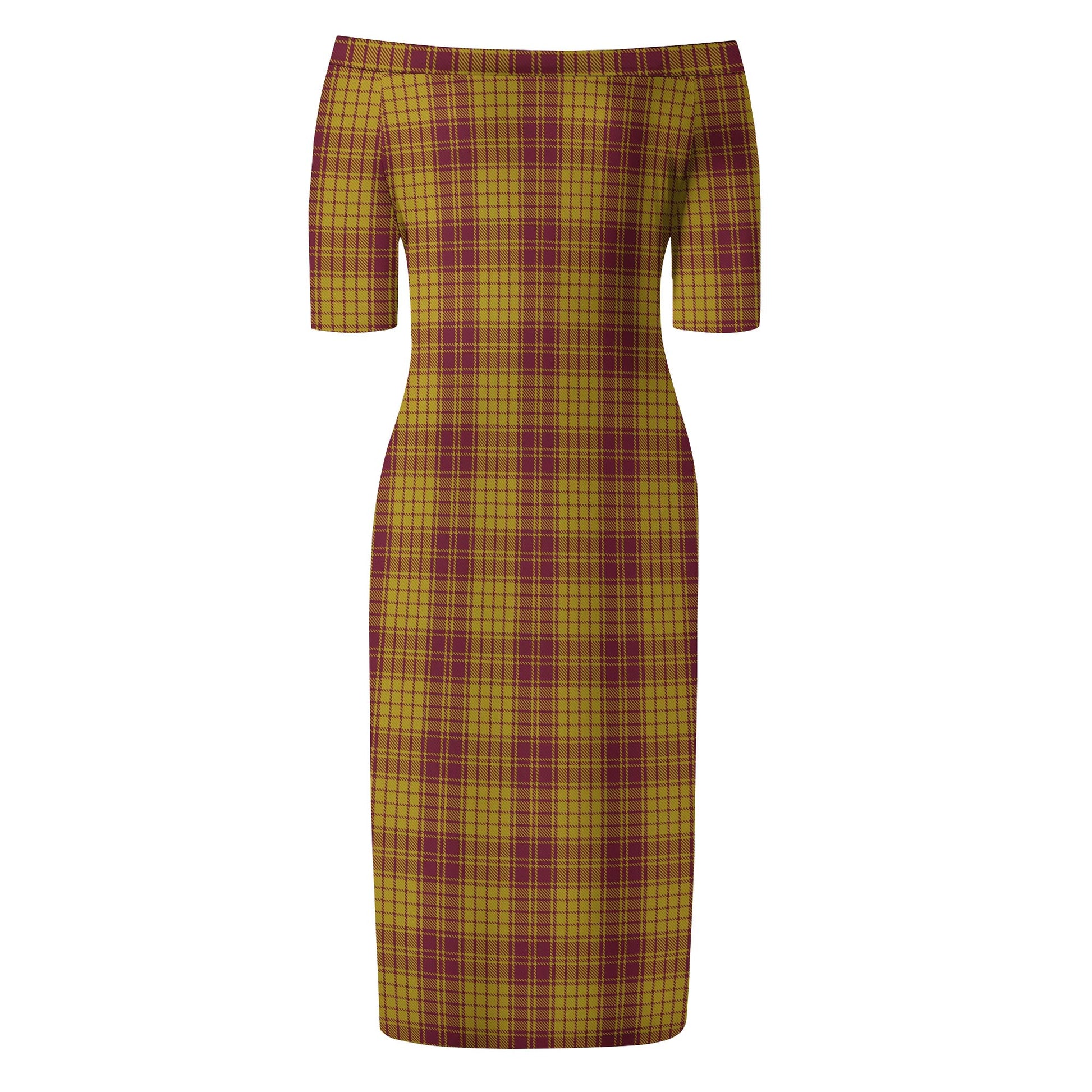 MacMillan Dress Tartan Off Shoulder Lady Dress - Tartanvibesclothing