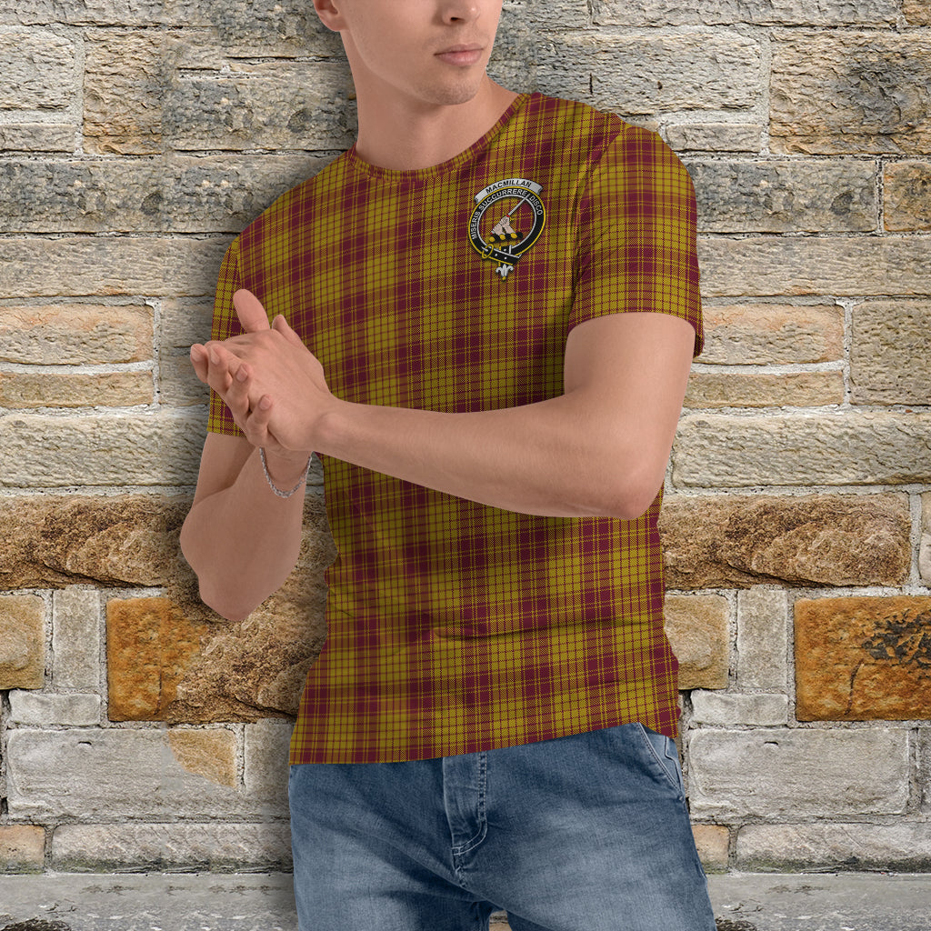 MacMillan Dress Tartan T-Shirt with Family Crest - Tartan Vibes Clothing