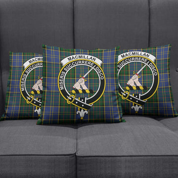 MacMillan Hunting Tartan Pillow Cover with Family Crest