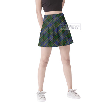 MacMillan Hunting Tartan Women's Plated Mini Skirt Cross Style