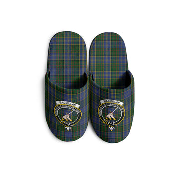 MacMillan Hunting Tartan Home Slippers with Family Crest